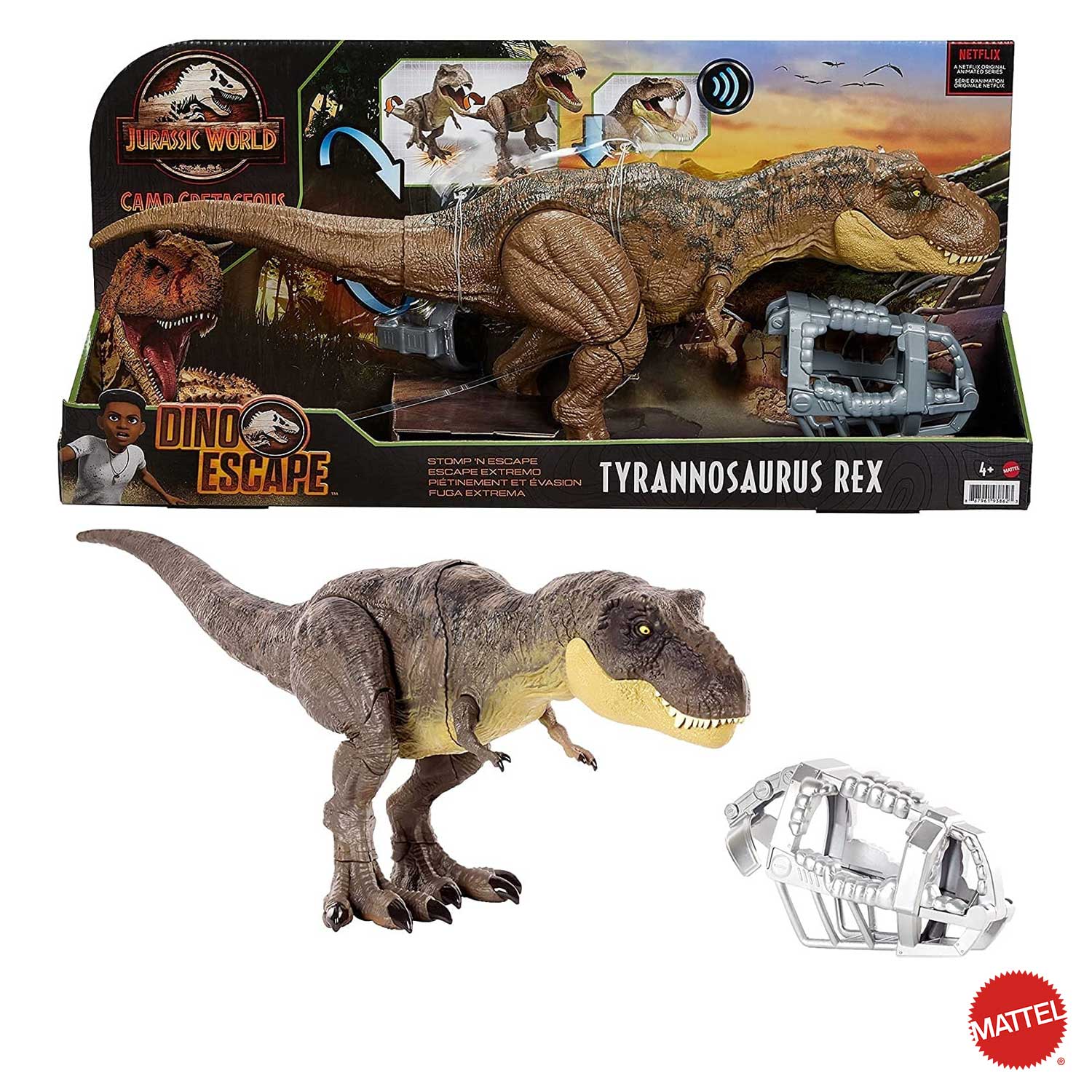 Mattel - Jurassic World T-Rex Passi Letali GWD67 – Iperbimbo