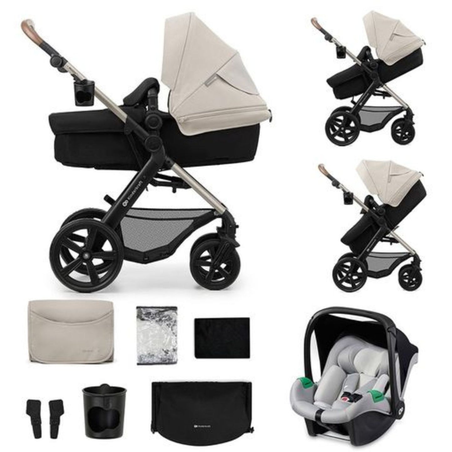 Kinderkraft - Trio Moov2 Con Seggiolino Auto Mink Pro I size 40-75 Cm