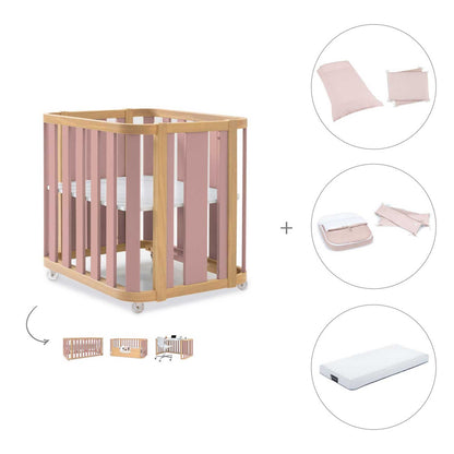 Alondra - Pack Culla Lettino 4in1 + Materasso + Tessile