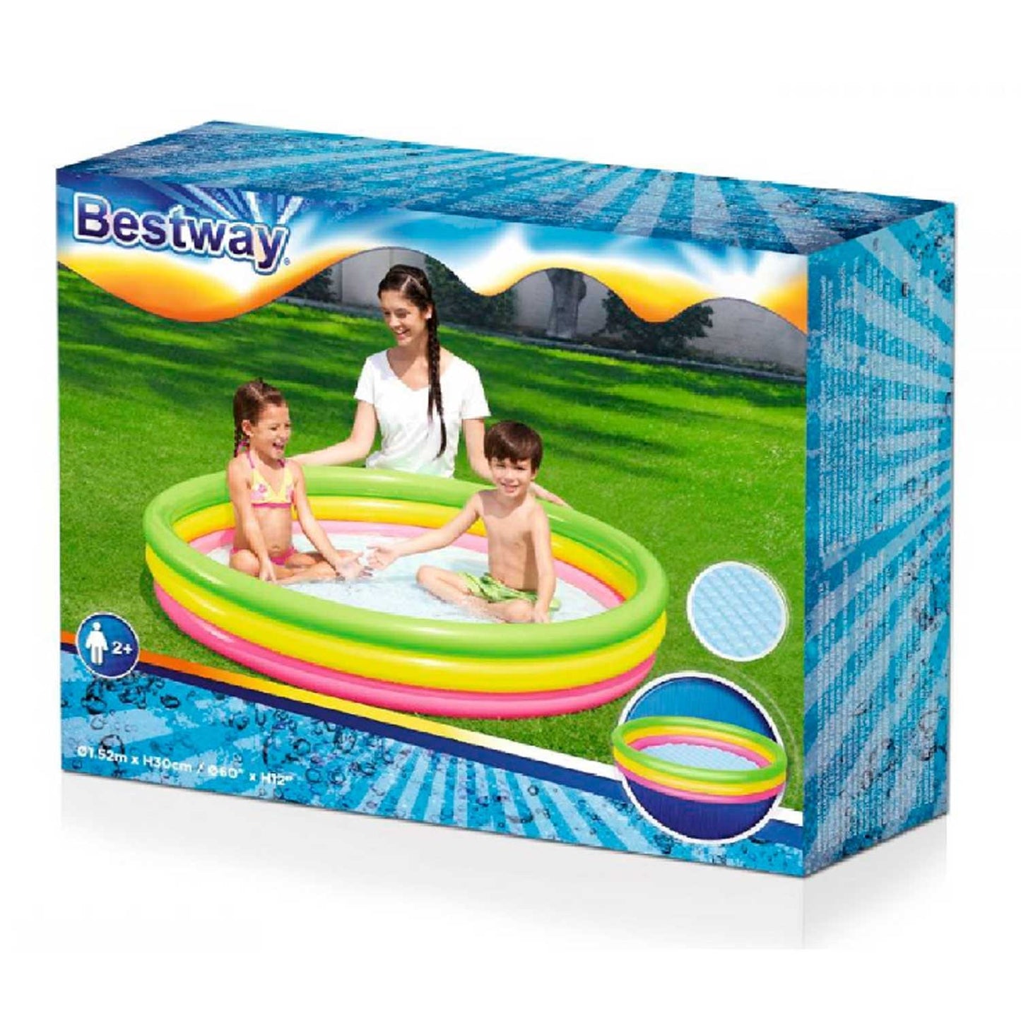 Bestway - Piscina Gonfiabile Colorata 152 x 30 cm