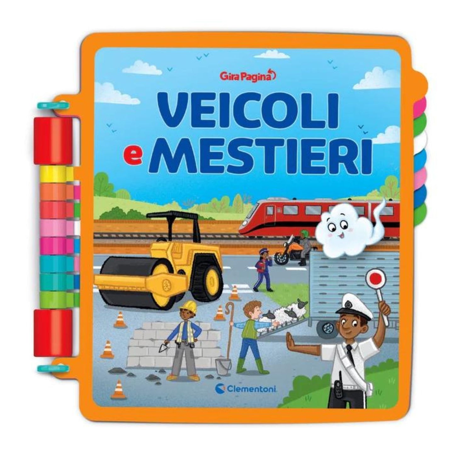 Clementoni - Girapagina Libro Veicoli e Mestieri