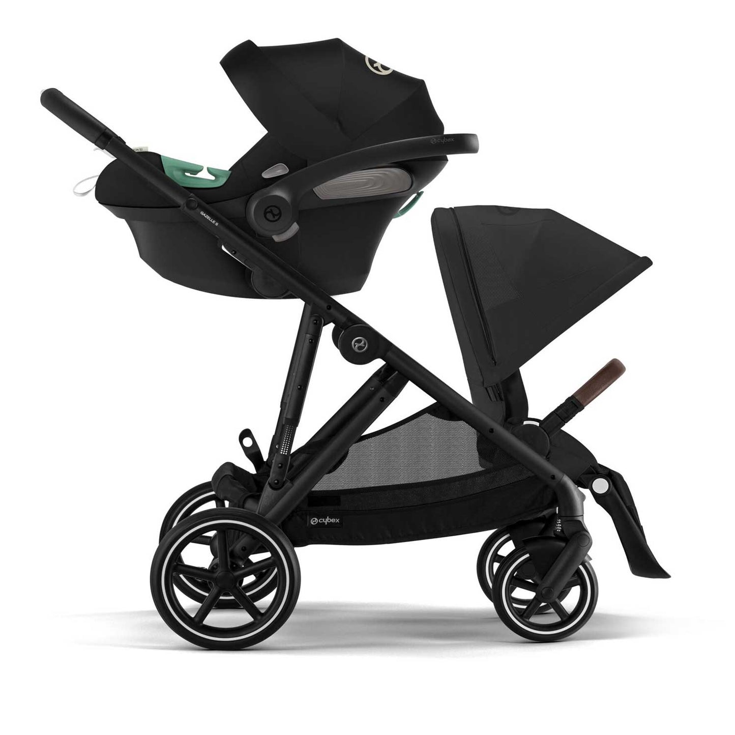 Cybex - Gemellare Gazelle S +  2 Navicelle + 2 Seggiolini Auto Cloud G Isize Con Adattato