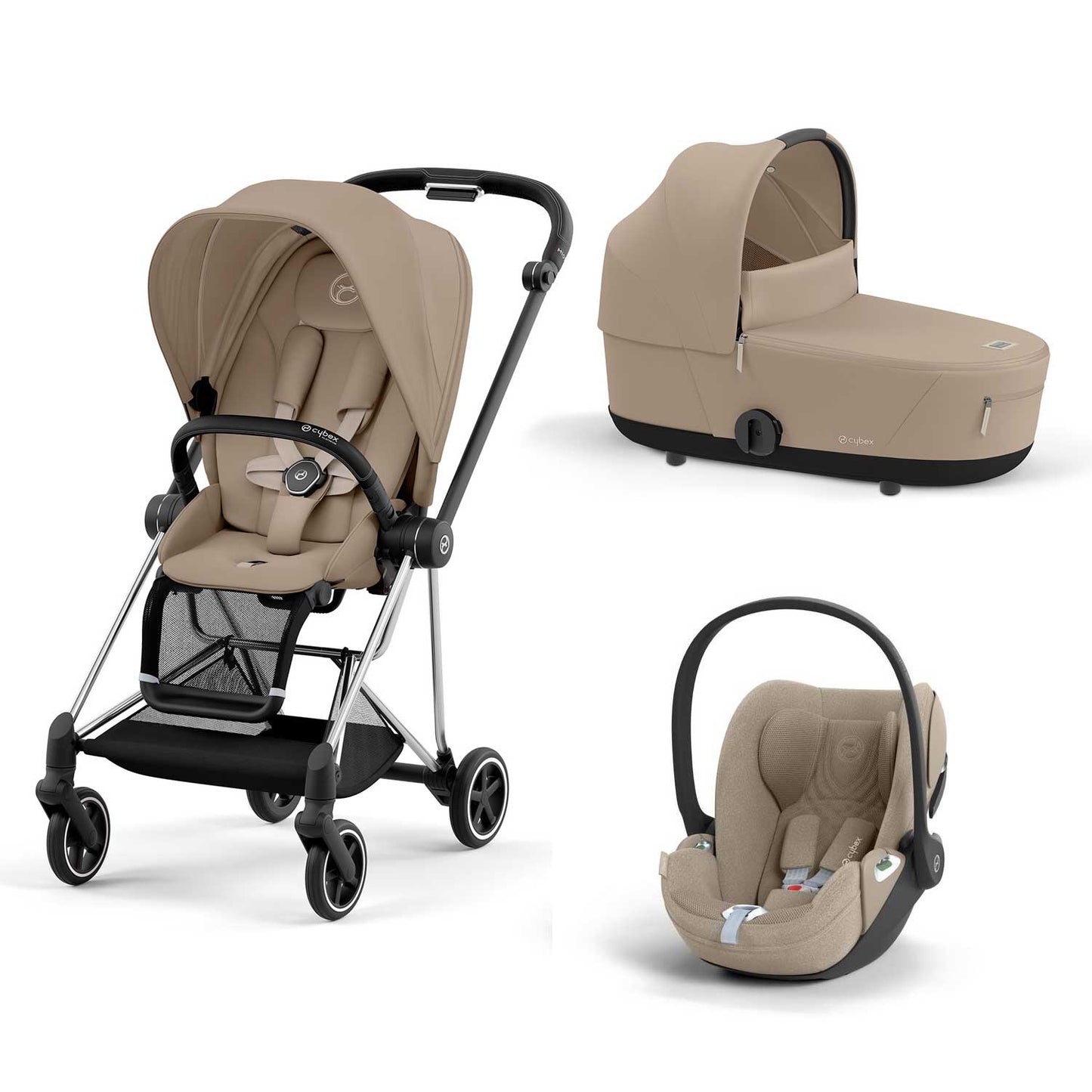 Cybex - Trio Mios: Seat Pack + Carrycot + Cloud T isize Car Seat + "Kit Mamma 2023" Case