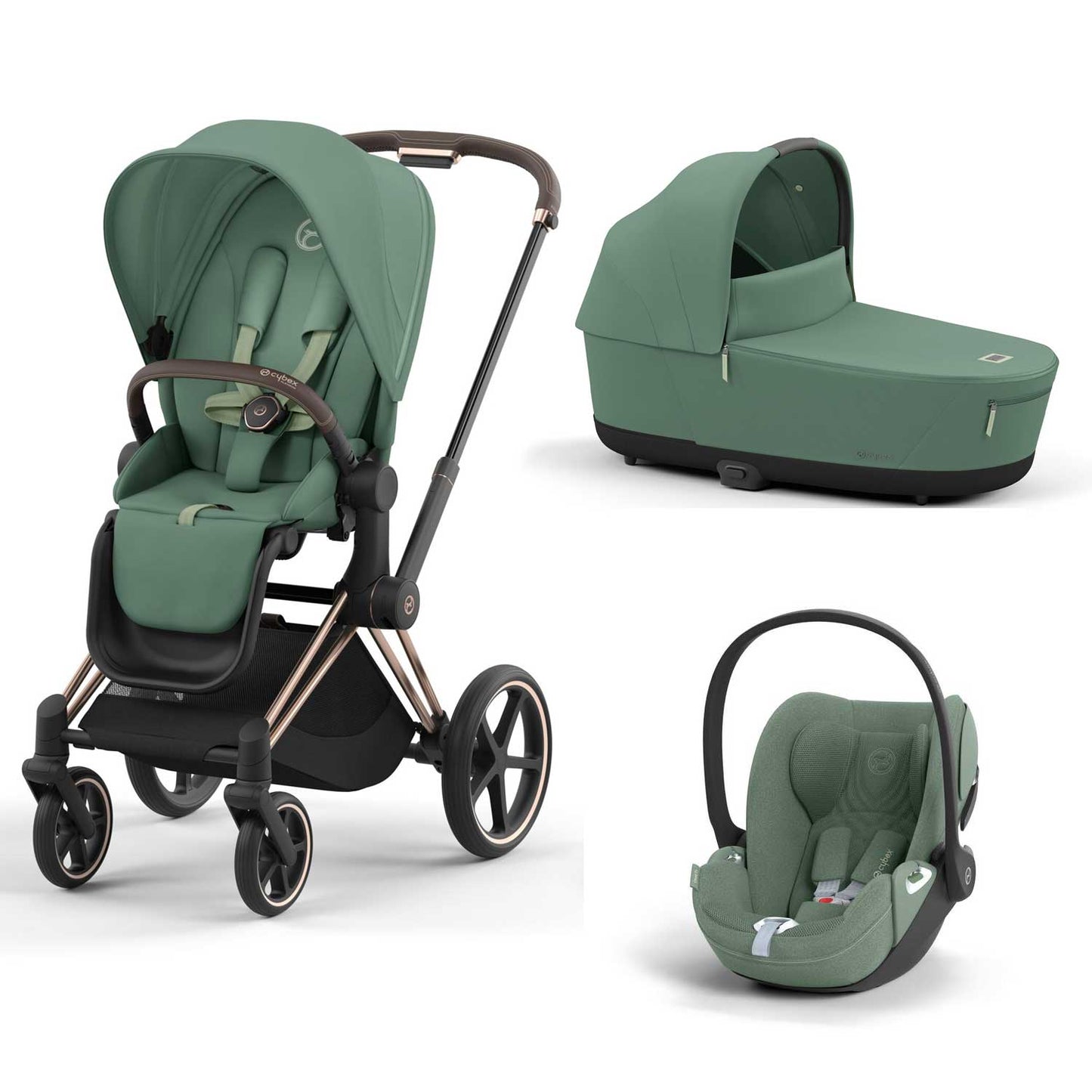 Cybex - Trio Mios: Seat Pack + Carrycot + Cloud T isize Car Seat + "Kit Mamma 2023" Case