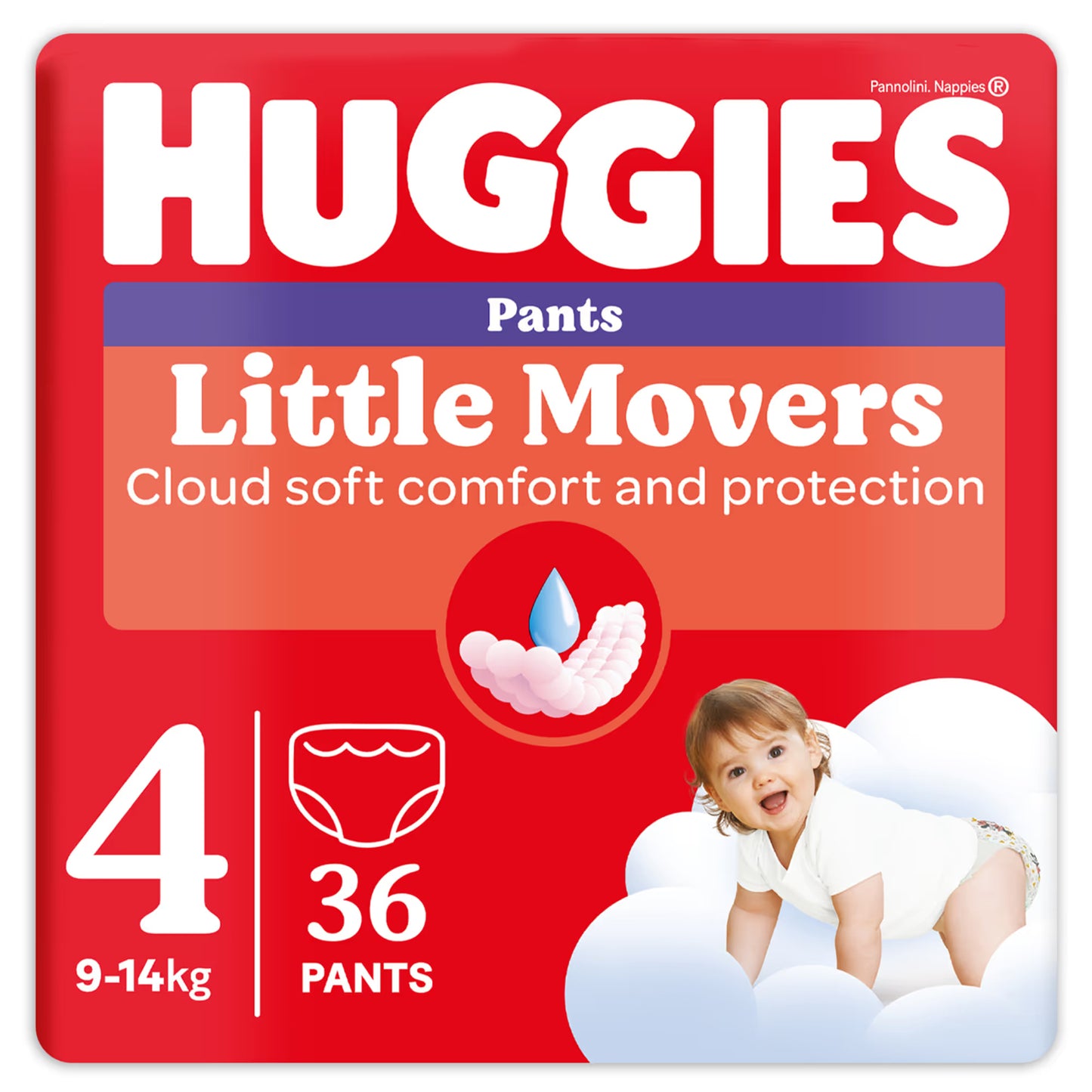 Huggies - Mutandina Little Movers Grande Taglia 4: 9/14 Kg