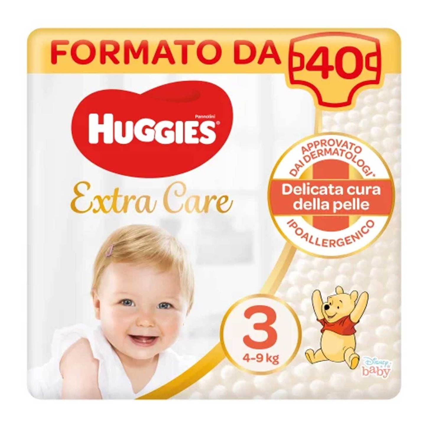 Huggies - Pannolini Extra Care Grande Taglia 3 / 40 Pezzi