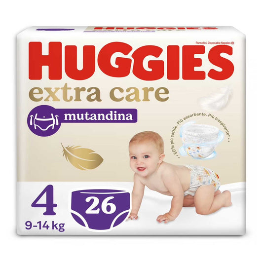 Huggies - Pannolini Extra Care Mutandina Taglia 4 / 26 Pezzi