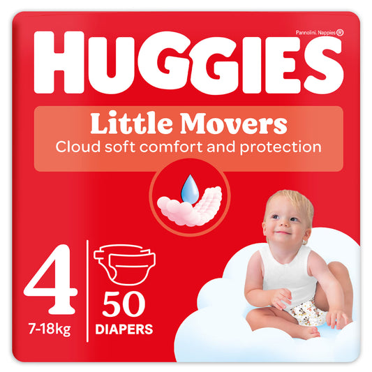 Huggies - Pannolini Little Movers Grande Taglia 4: 7/18kg