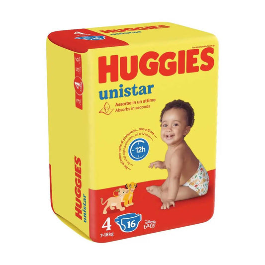 Huggies - Pannolini Unistar Base Taglia 4 / 16 Pezzi