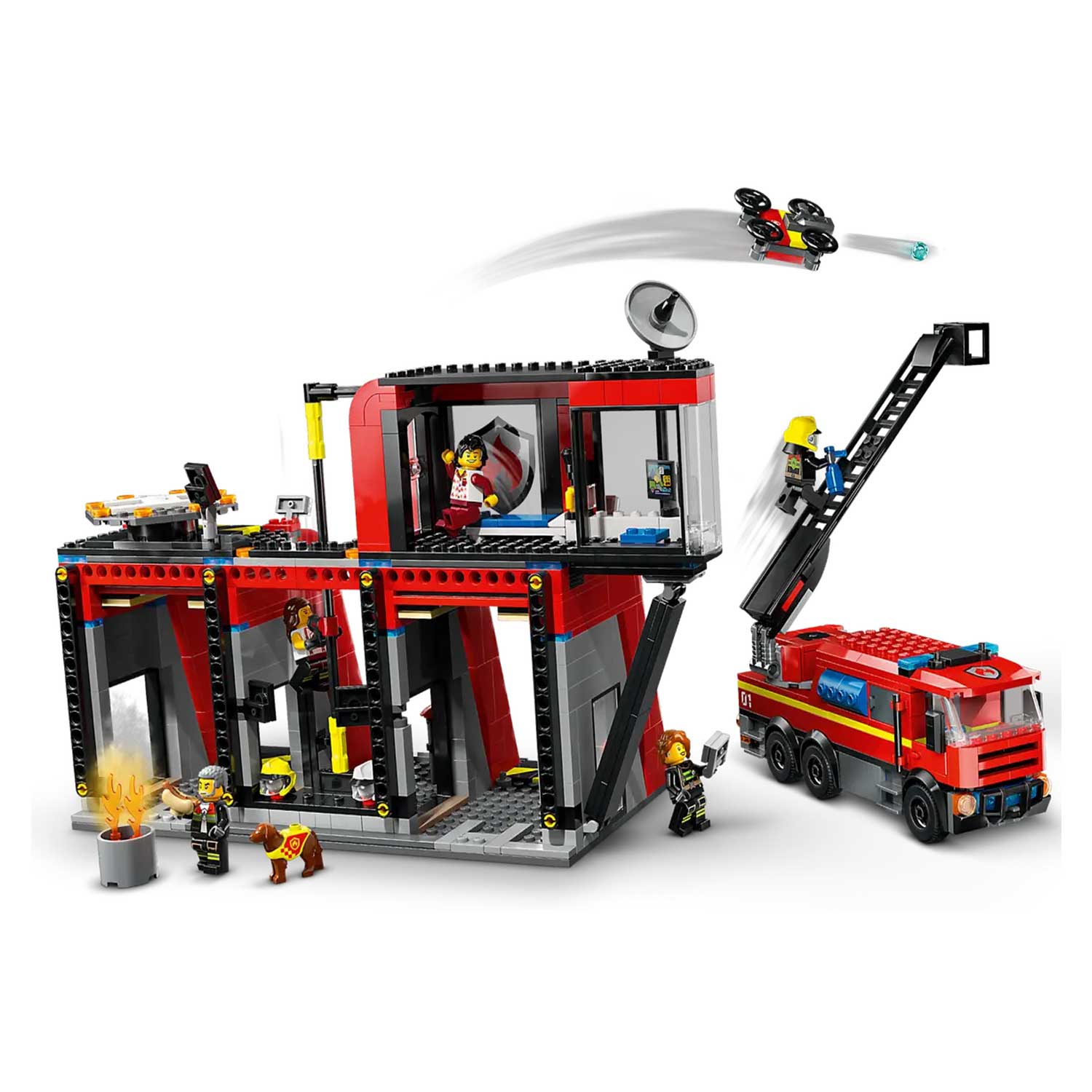 Lego Caserma Dei Pompieri-Costruzioni E Lego