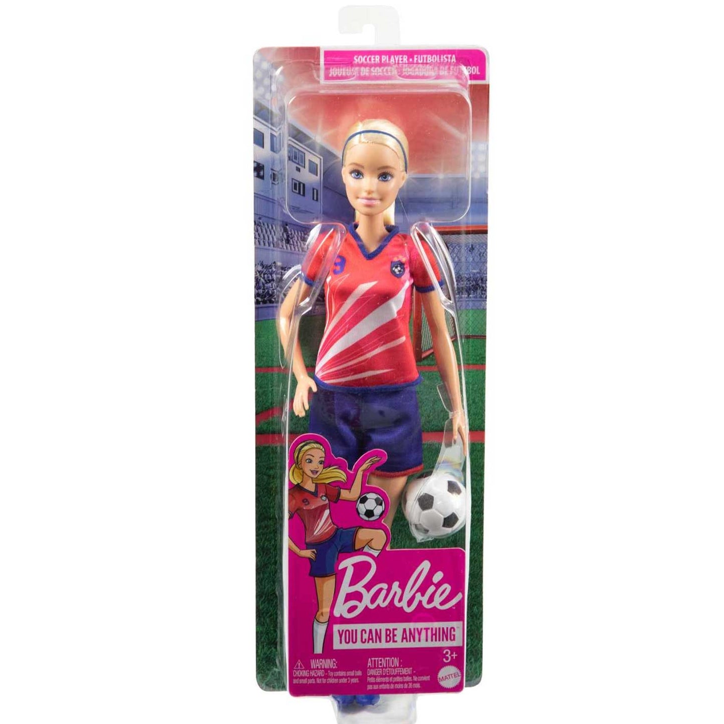 Mattel - Barbie Sport: Calciatrice Bambola Bionda HCN17