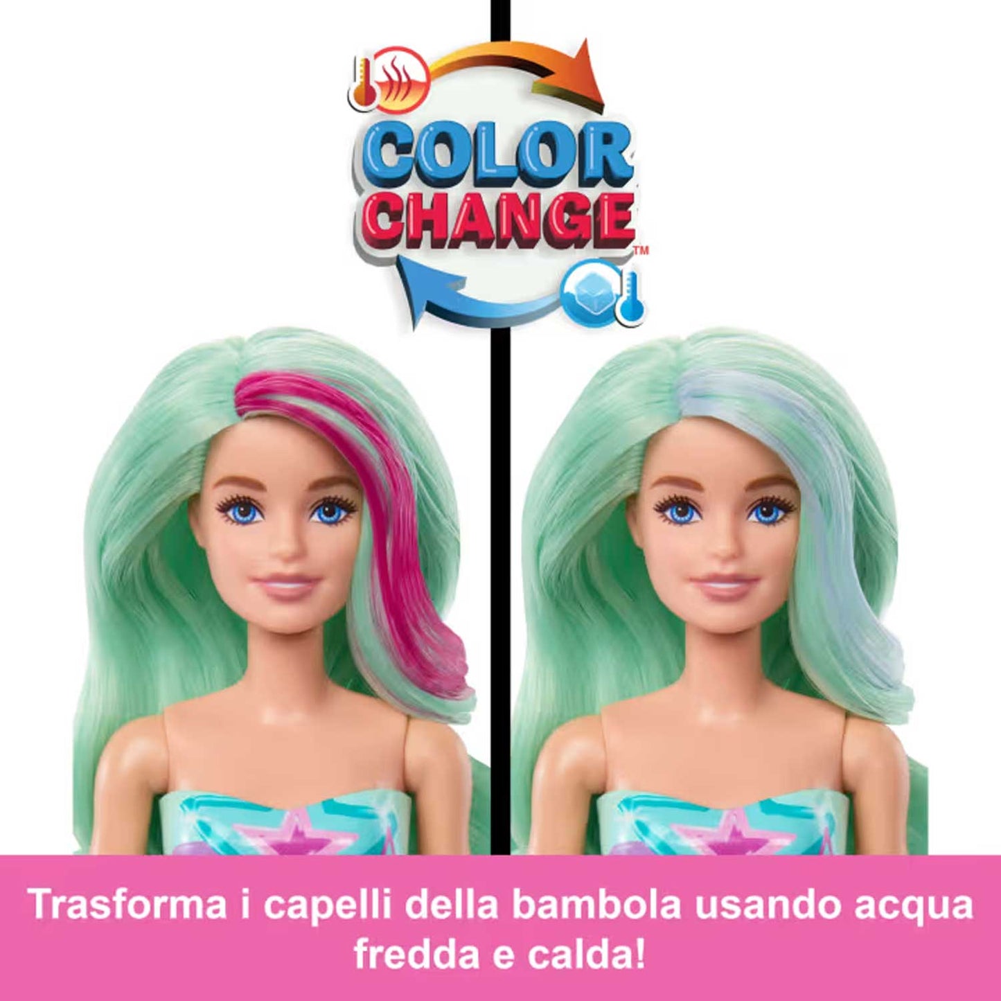 Mattel - Barbie Color Reveal Serie Sirene HRK12