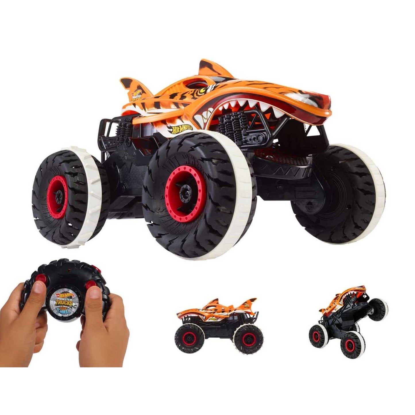 Mattel - Hot Wheels Monster Trucks TIGER SHARK l'Inarrestabile Veicolo Radiocomandato HGV87