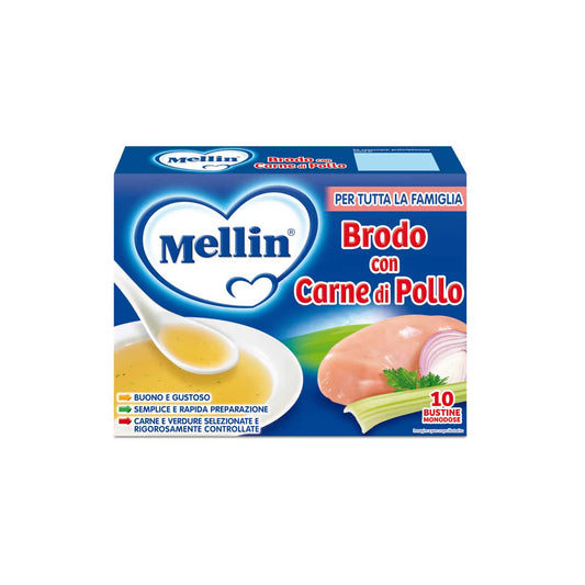 Mellin - Brodo Di Pollo: Confezione 10x5 gr