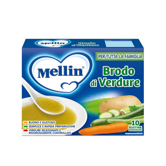 Mellin - Brodo Di Verdure: Confezione 10x80 gr