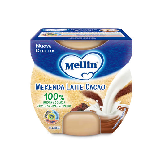 Mellin - Merenda Latte Cacao: Confezione 2x100 gr