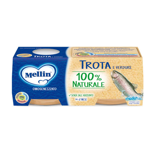 Mellin - Omogeneizzati Trota: Confezione 2x80 gr