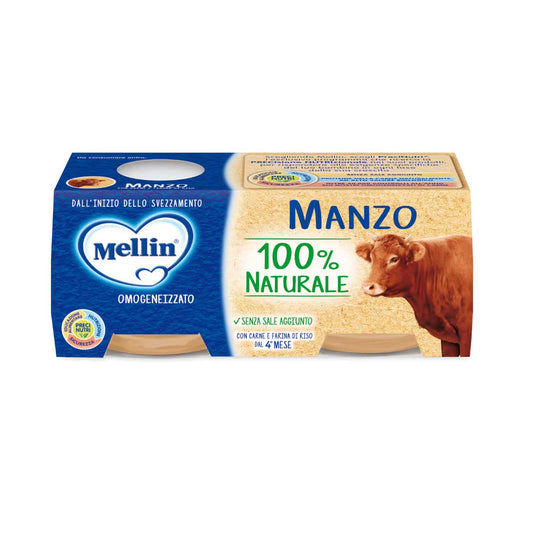 Mellin - Omogeneizzato Manzo: Confezione 2x80g