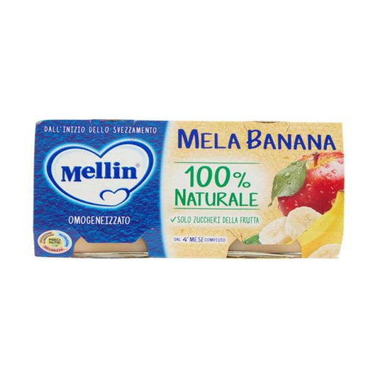 Mellin - Omogeneizzato Mela Banana: Confezione 2x100 gr