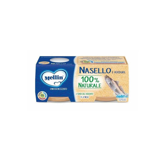 Mellin - Omogeneizzato Pesce Nasello: Confezione 2x80 gr