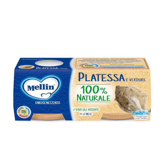 Mellin - Omogeneizzato Platessa: Confezione 2x80 gr