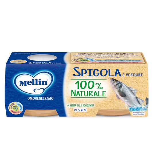 Mellin - Omogeneizzato Spigola: Confezione 2x80g