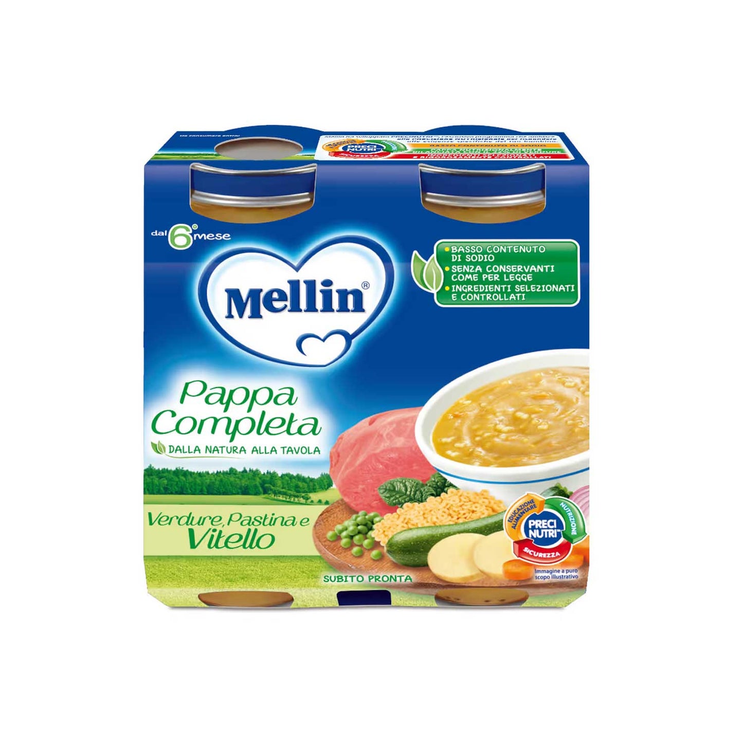 Mellin - Pappa Completa Vitello: Confezione 2x250 gr