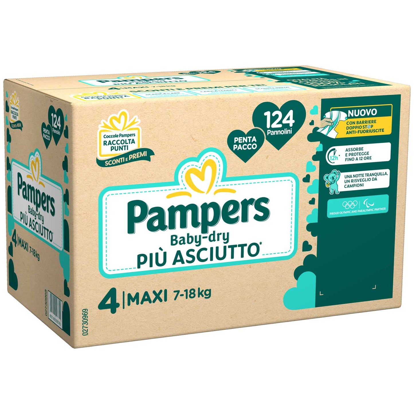 Pampers - Baby Dry Penta Pacco Maxi 124 PZ