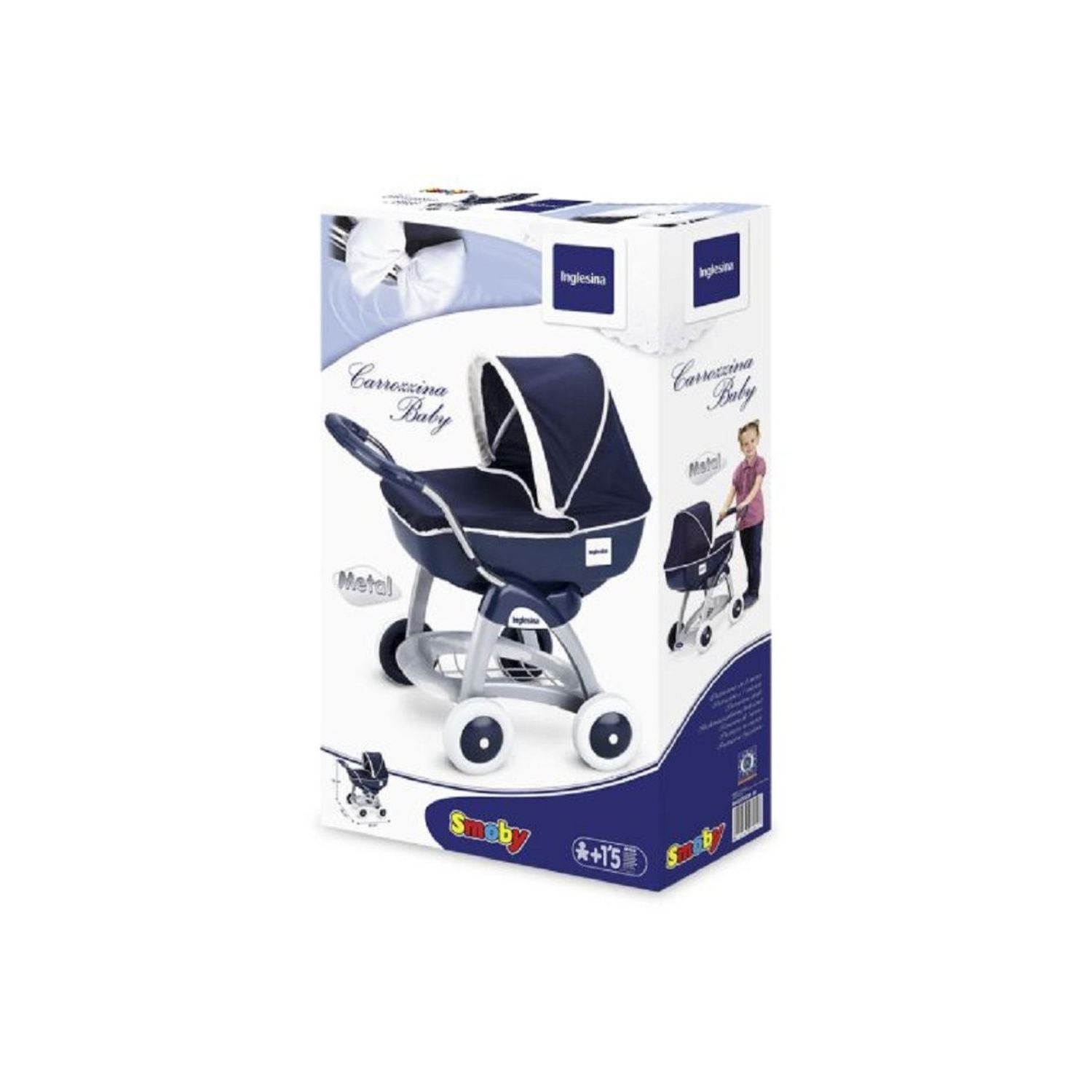 Smoby Inglesina Baby Blue toy pram Iperbimbo