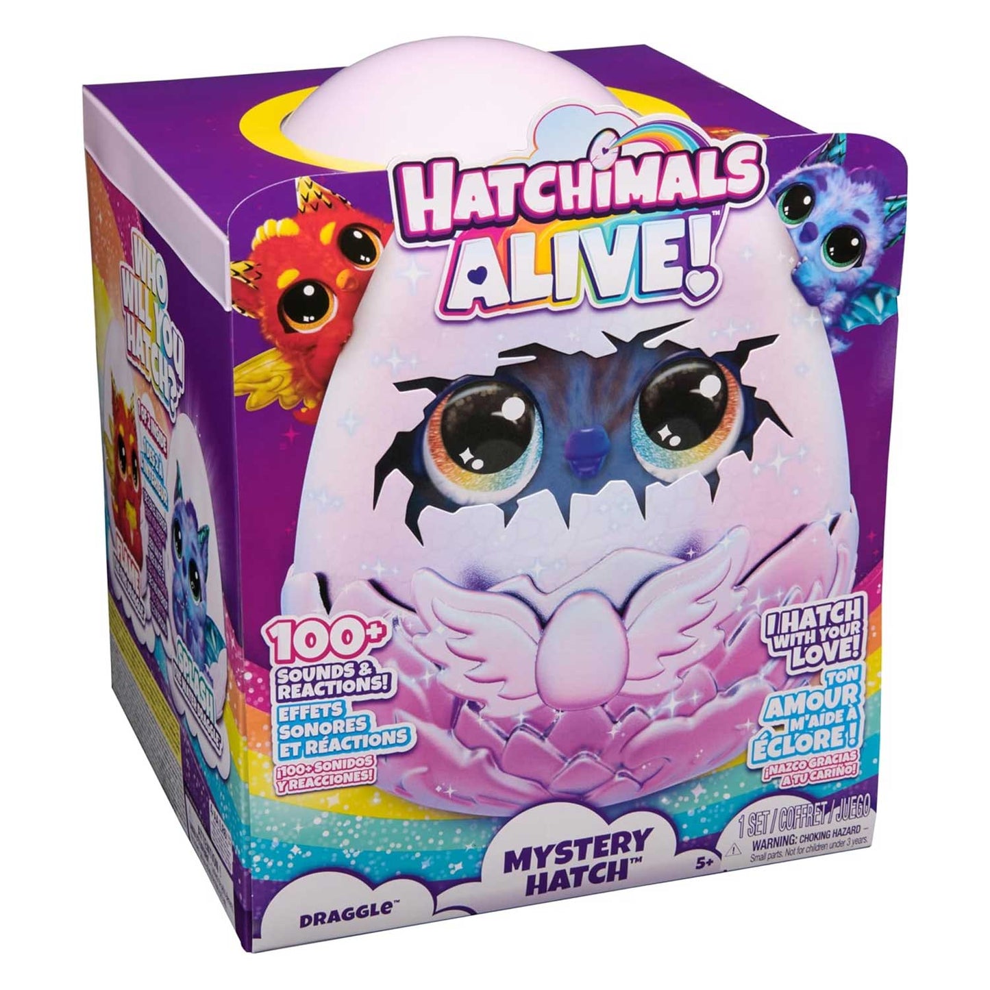 Spin Master - Hatchmals Alive Magico Uovo Versione Draggle Con Peluche A Sorpresa