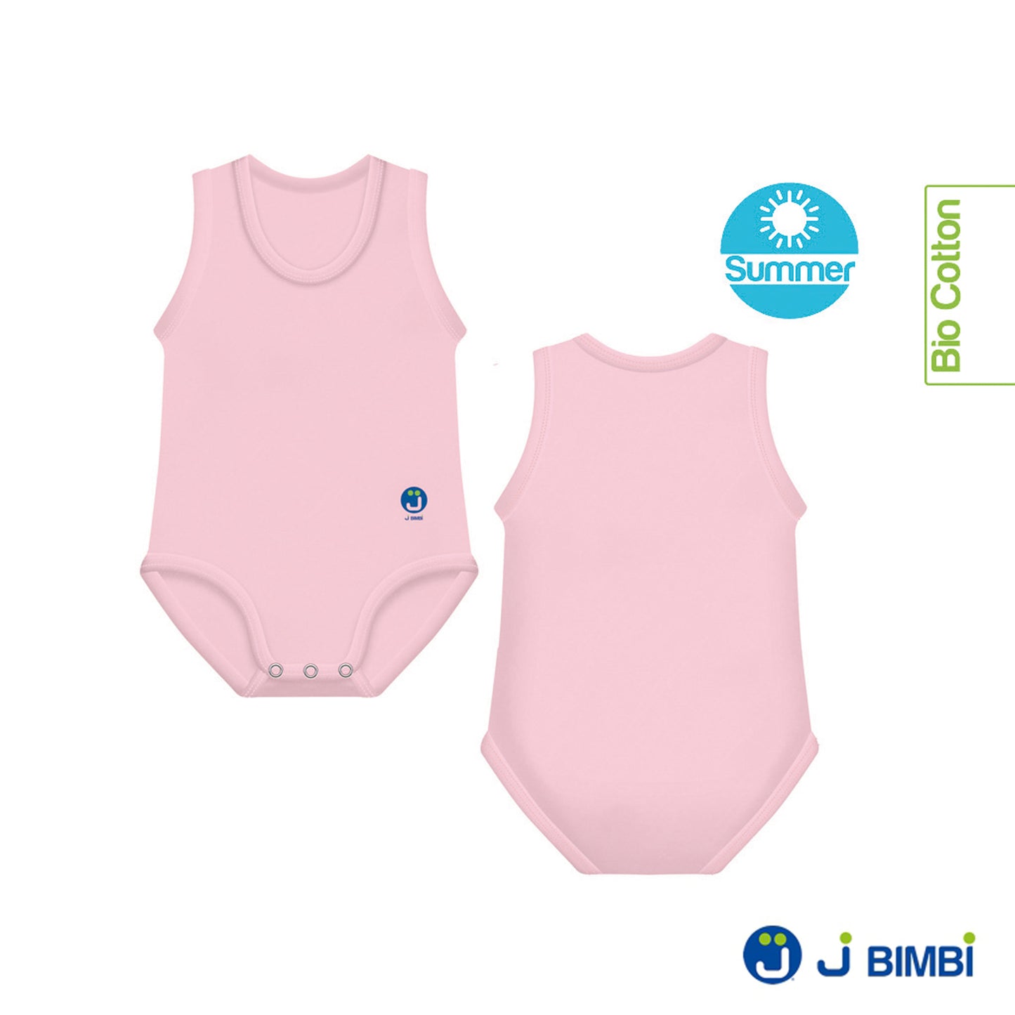 J BIMBI - BODY 0-36M BIO COTTON SUMMER ROSA