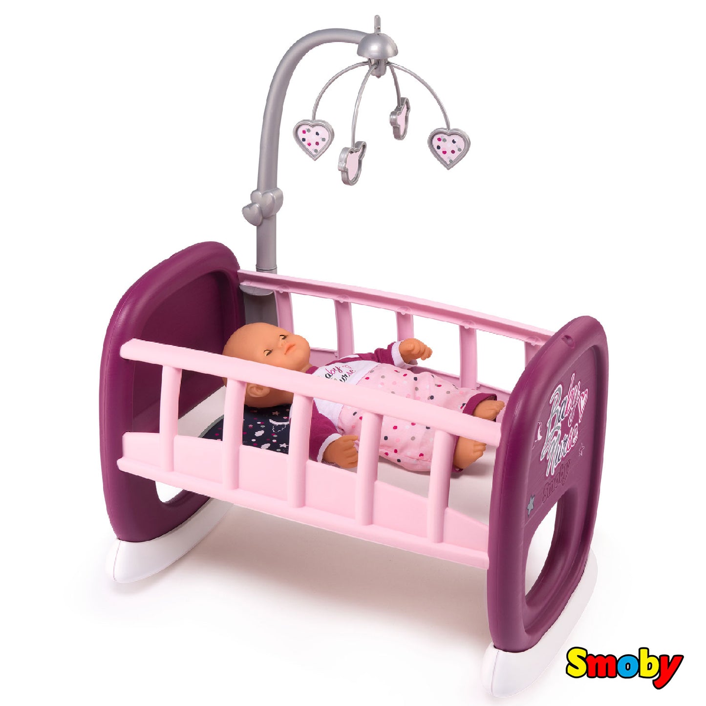 Smoby - Baby Nurse Cradle with Carousel