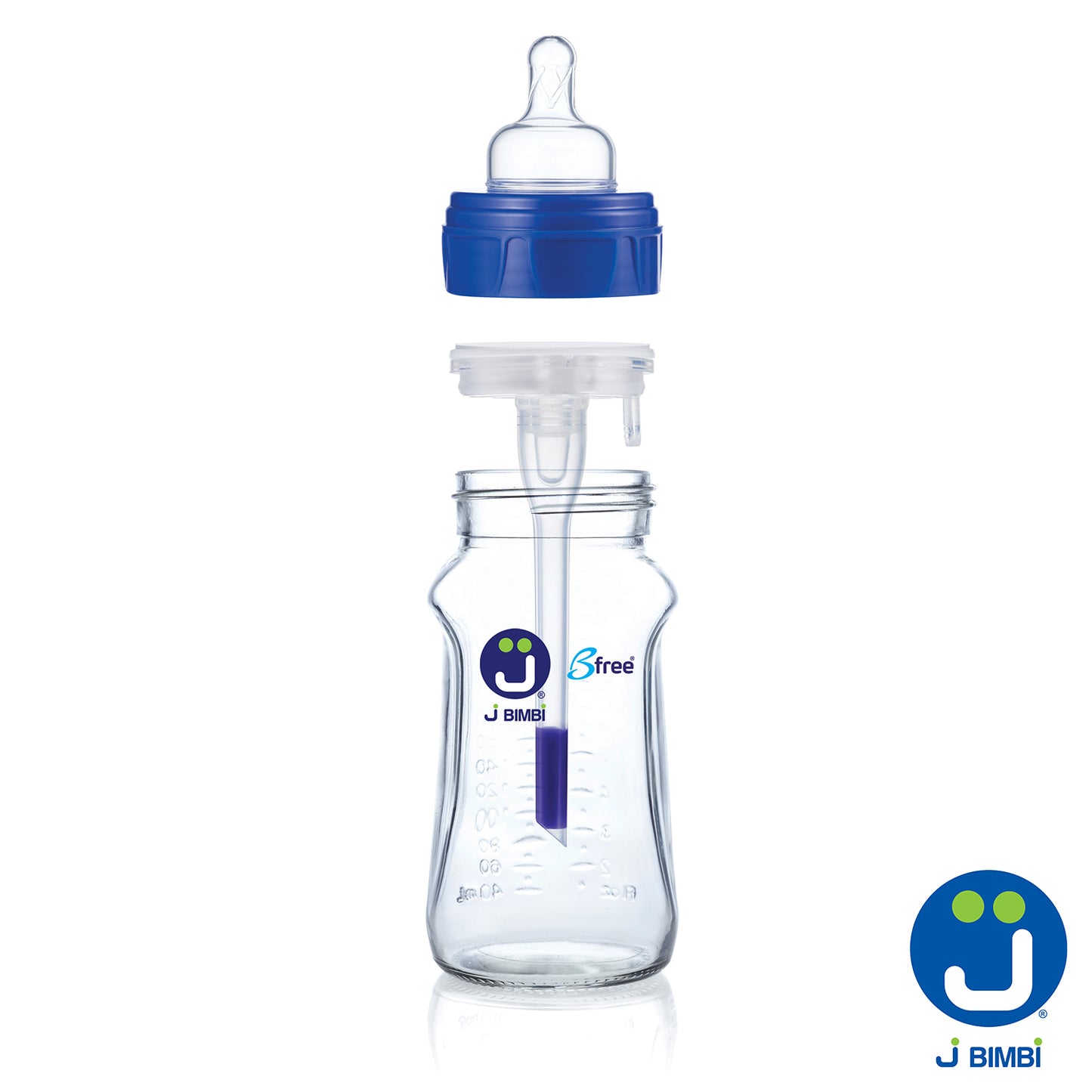 J CHILDREN - Super Glass Anti-otitis and colic bottles in glass 