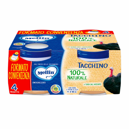 Mellin - Omogeneizzato Tacchino 4x80 gr