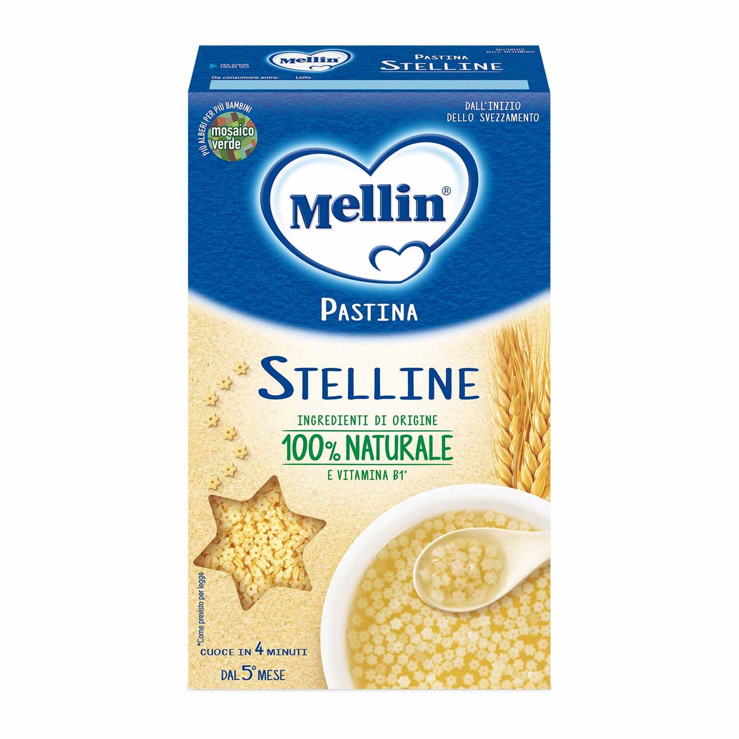 Mellin Pastina 320g Fronte-Stelline