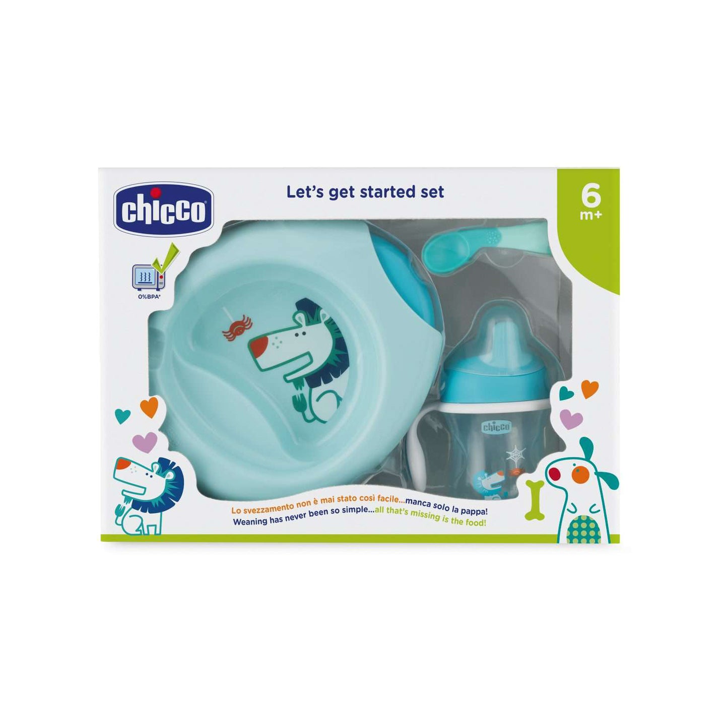 Chicco - Set pappa Piatto e Posate 6m