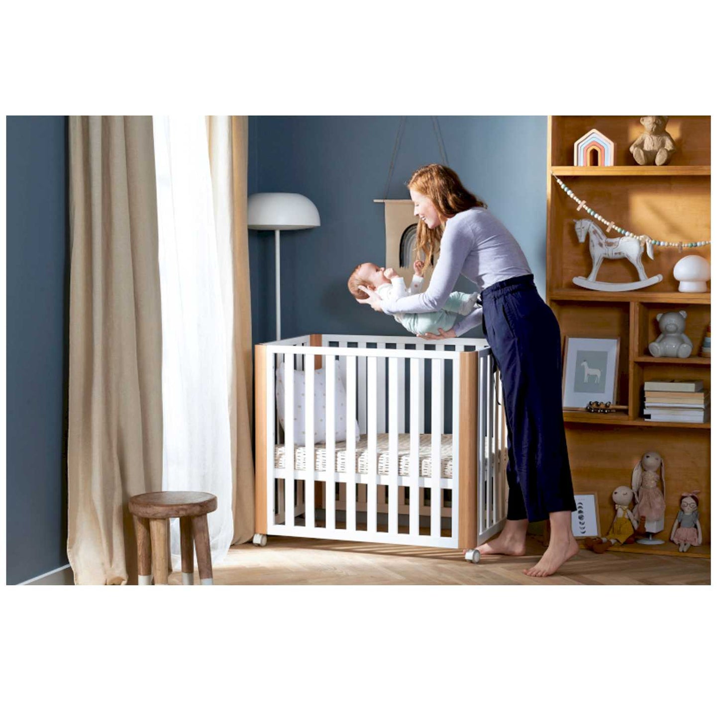 Kinderkraft - Koya bedside crib convertible into cot and playpen + mattress