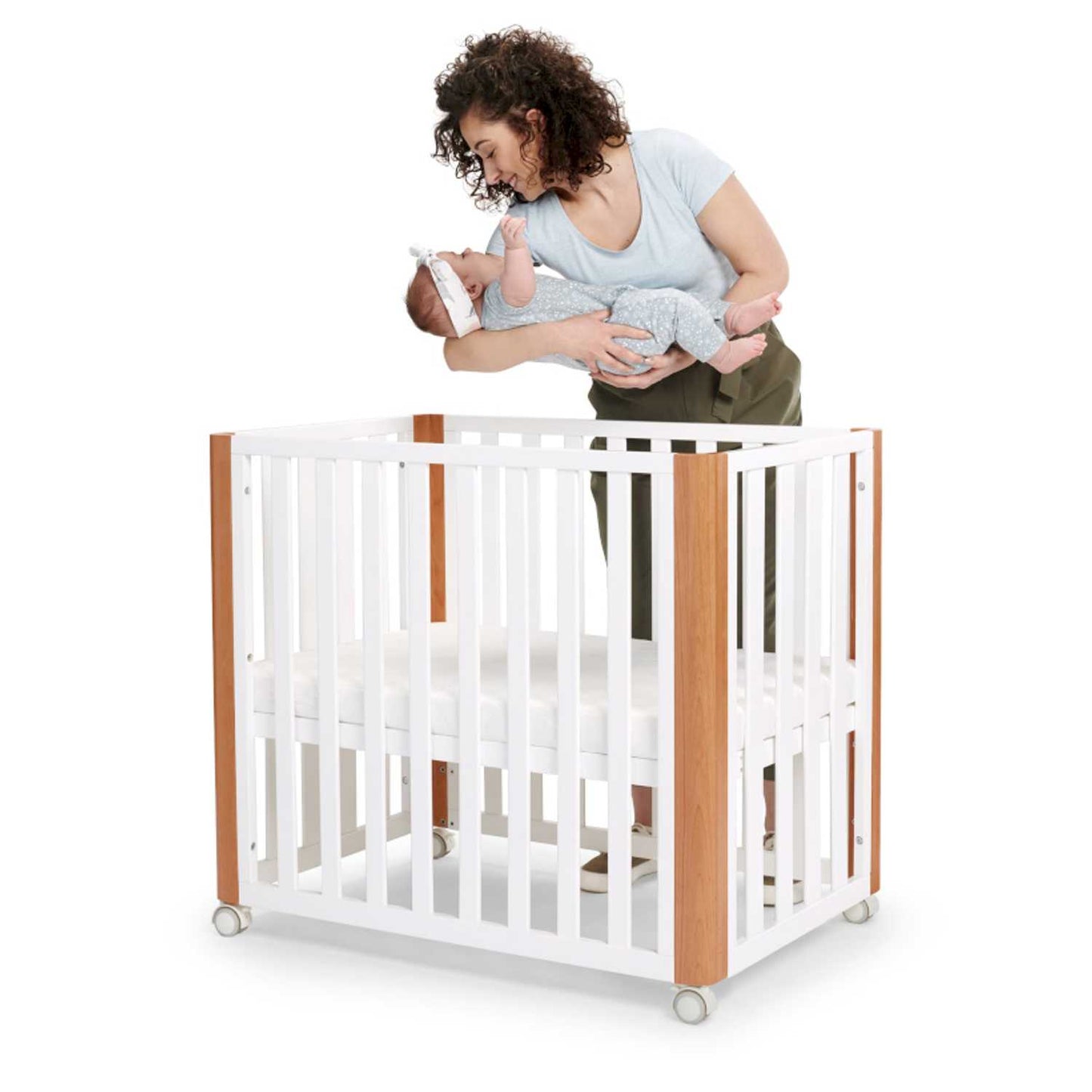 Kinderkraft - Koya bedside crib convertible into cot and playpen + mattress