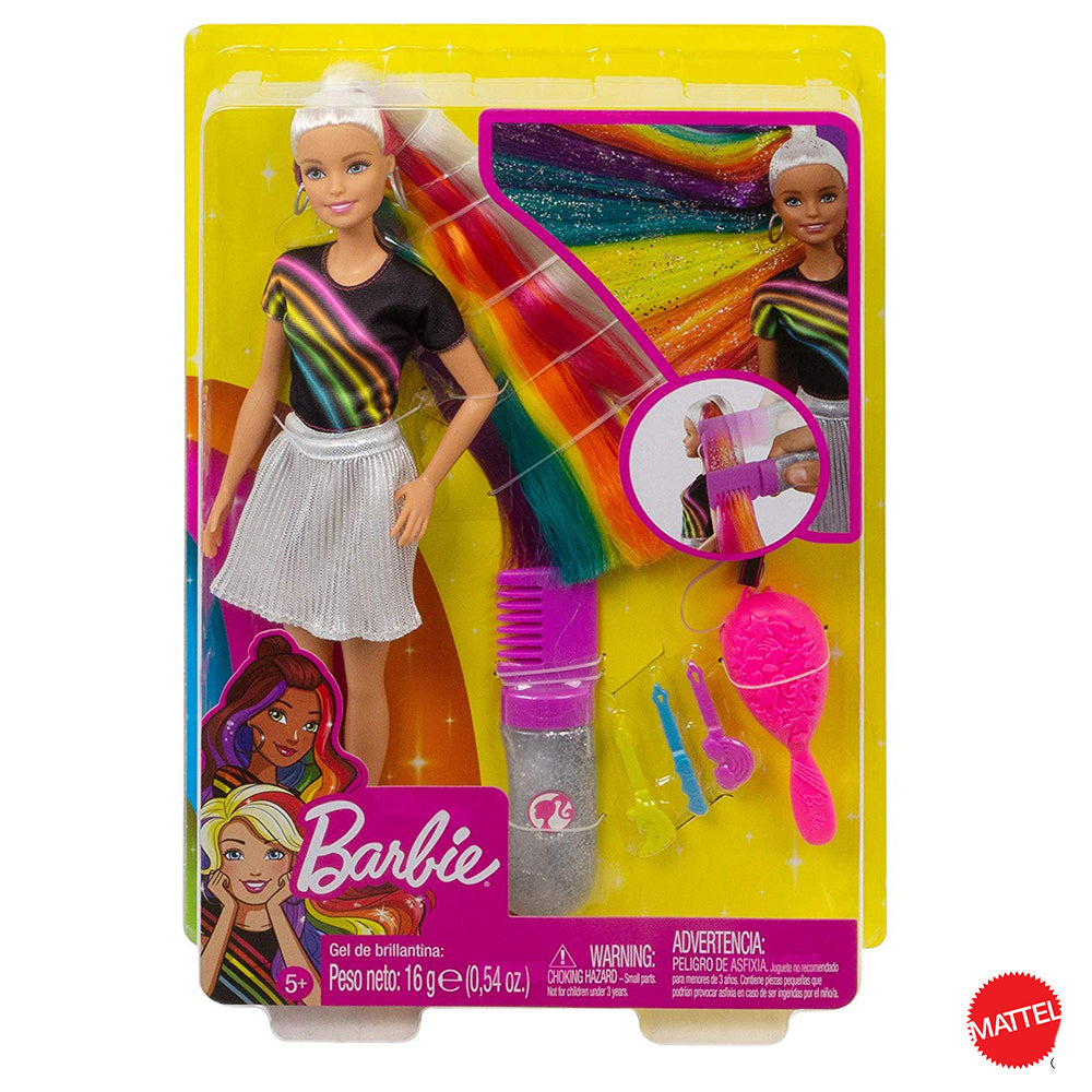 Mattel - Barbie Bambola con Capelli Arcobaleno con Accessori FXN96 –  Iperbimbo